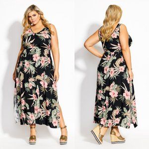 CITY CHIC Molokini Scoop Maxi Dress - black 24